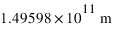 unité(1.49598*10^(11);m)