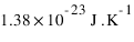 unité(1.38*10^(-23);J*K^(-1))