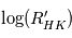 \log (R'_{HK})