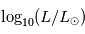 \log_{10}(L/L_{\odot})