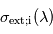 \sigma_{\mathrm{ext ; i}}(\lambda)