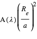 A(lambda)*(R_e/a)^2