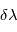\delta \lambda