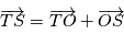\overrightarrow{TS} = \overrightarrow{TO} + \overrightarrow{OS}
