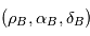 (\rho_B, \alpha_B, \delta_B) 