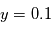 y=0.1
