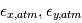 \epsilon_{x,atm}, \epsilon_{y,atm}