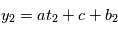 y_2 =  at_2 + c +b_2