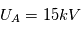 U_A=15kV