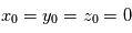 x_0=y_0=z_0=0