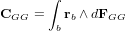 \bold C_{GG} = \int_{b}{\bold r_b \wedge d \bold F_{GG}}