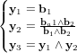 \begin{cases} \bold y_1 = \bold b_1 \\ \bold y_2 = \frac{\bold b_a1\wedge \bold b_2}{\bold b_1 \wedge \bold b_2} \\ \bold y_3 = \bold y_1 \wedge \bold y_2 \end{cases}