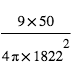 9*50/(4*pi*1822^2)