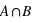 A cap B