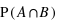 P(A cap B)