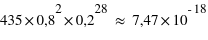 435*0,8^2*0,2^28 ~= 7,47*10^(-18)