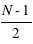 (N-1)/2