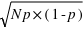 sqrt(N*p*(1-p))